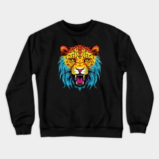 Leopard Growling, African Animals Crewneck Sweatshirt